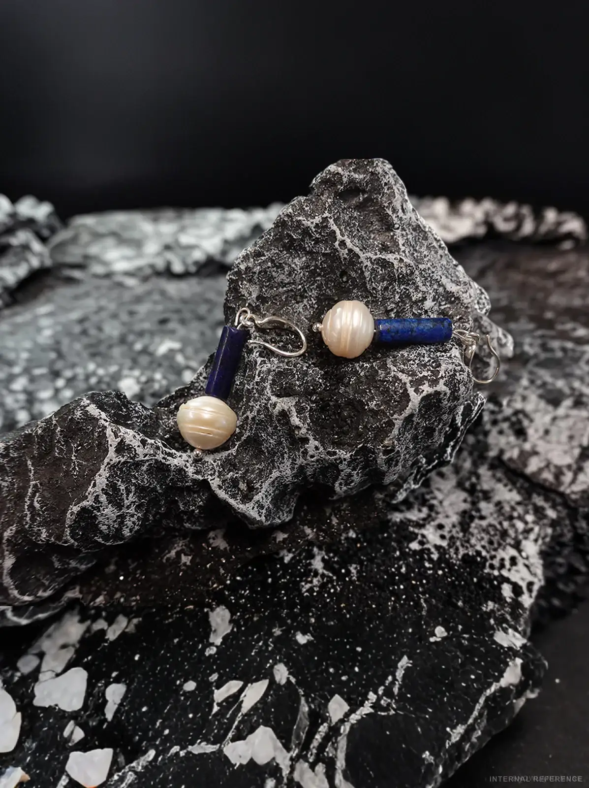 Lapis Lazuli & Pearl Earrings