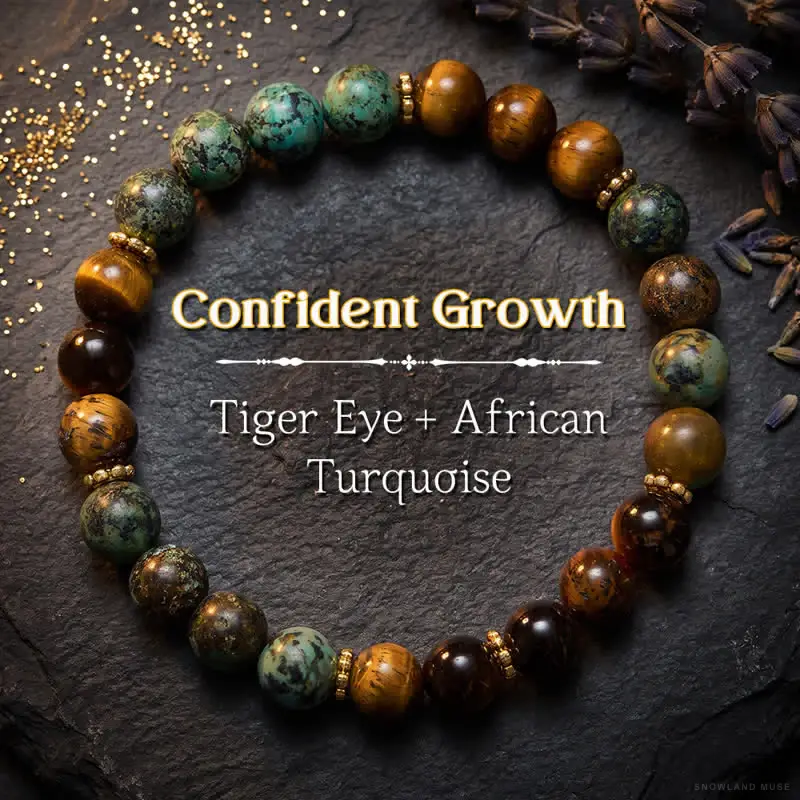 Green Malachite, Tiger Eye & Agate Buddha Mala Bracelet