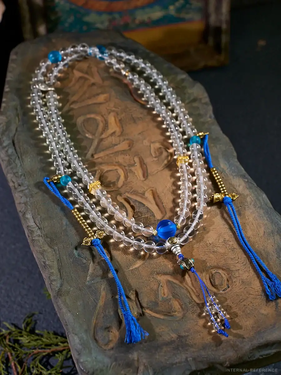 Clear Quartz 108-Bead Mala · Form 037