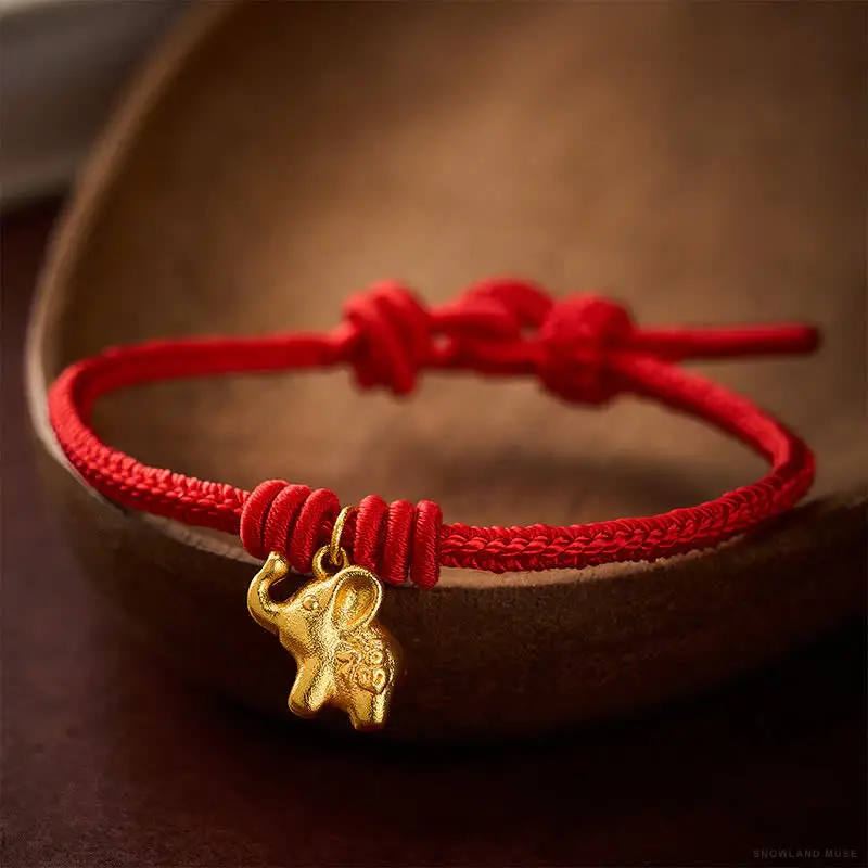 Red Copper Buddha Handwoven Bracelet