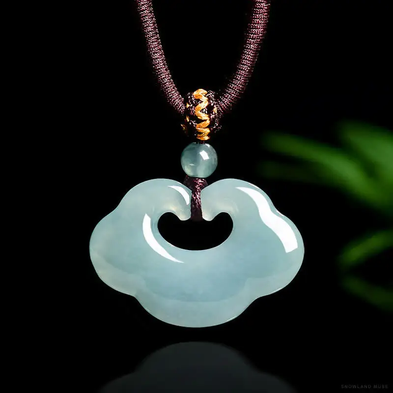 Jade & Textile Cord Buddha Pendant