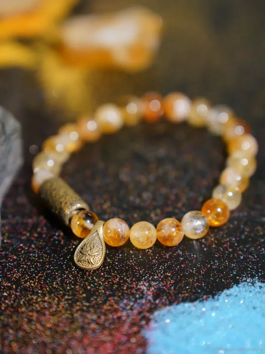 Citrine & Copper Mala Bracelet