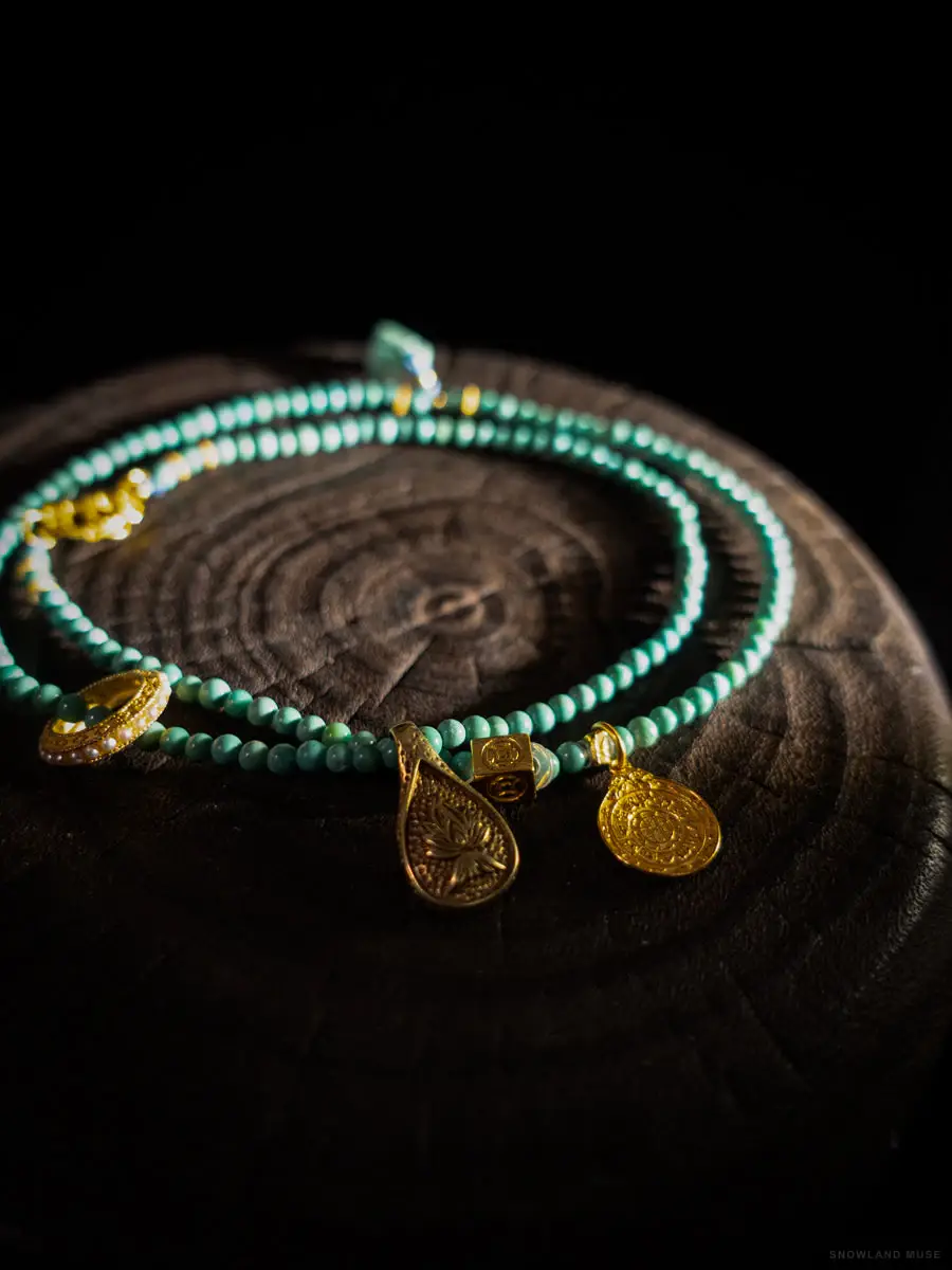 Turquoise & Gold-Tone Necklace