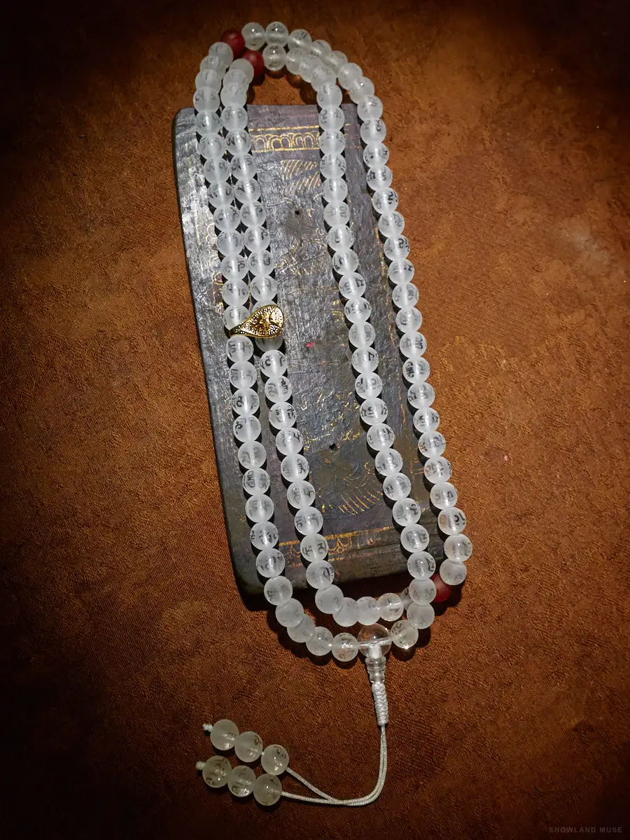 Clear Quartz 108-Bead Mala · Form 058