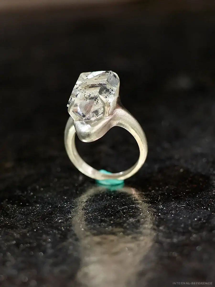Clear Quartz & Sterling Silver Raw Point Ring