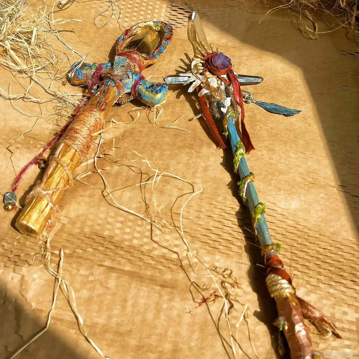 Tibetan Quartz & Textile Cord Charm