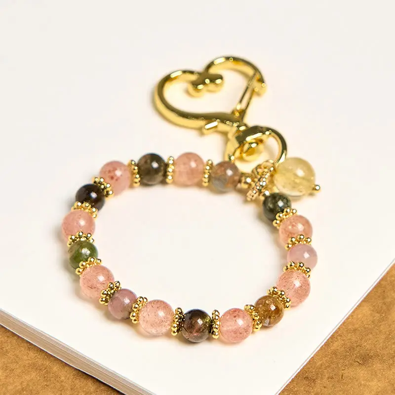 Strawberry Quartz Bead Charm