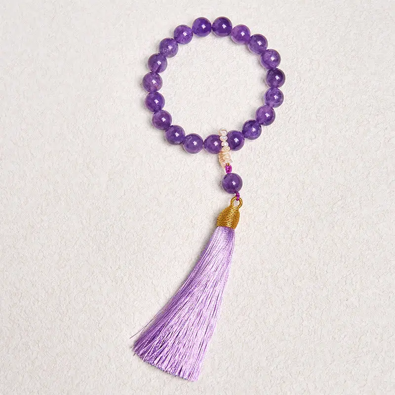 Amethyst Meditation Tassel Bracelet