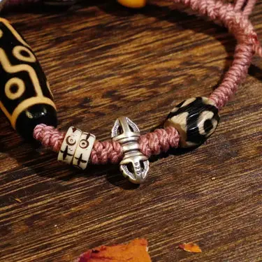 Beaded strand photographed for the protection edit