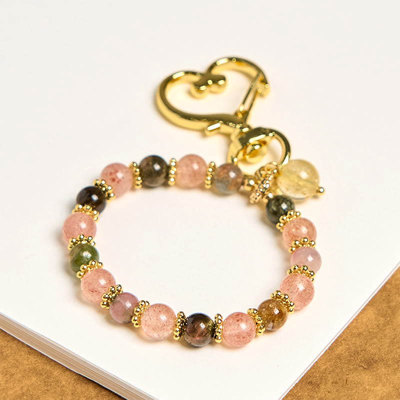 Strawberry Quartz Bead Charm
