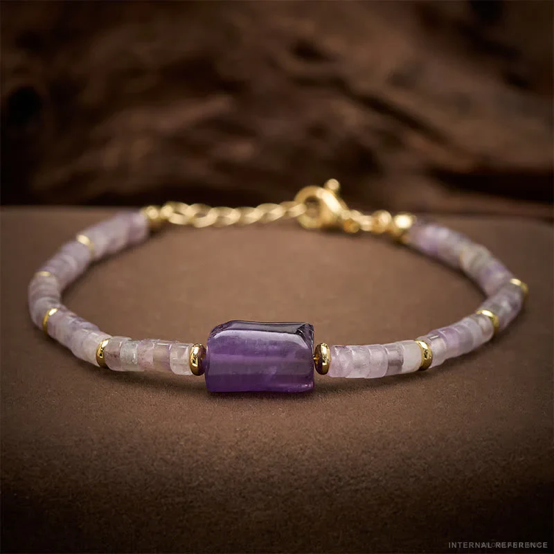 Amethyst, Copper & Amazonite Bracelet