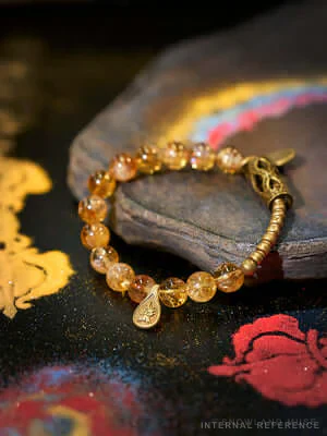 Citrine & Brass Bracelet