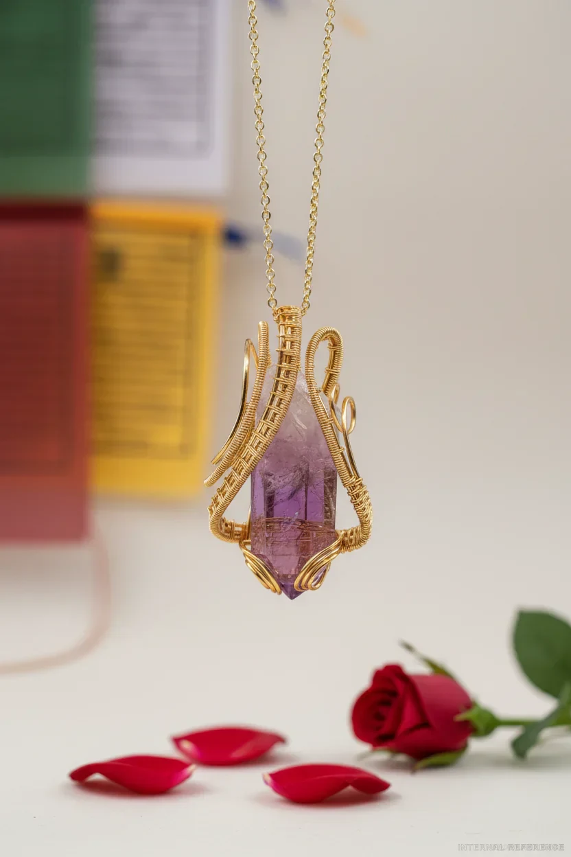 Super Seven Quartz, Amethyst & Copper Mountain Necklace